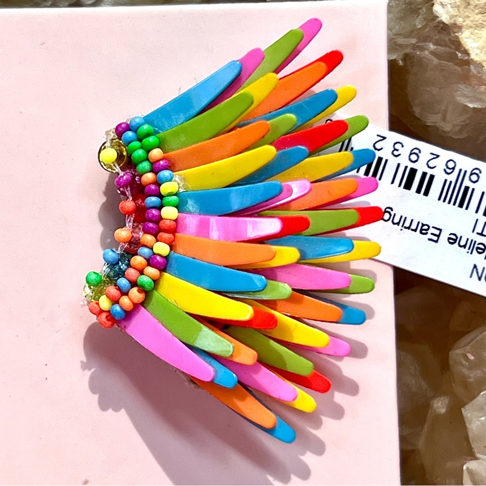 🌺🎉HP🎉🌺 NWT Mignonne Gavigan Mini Madeline Earrings Confetti - Picture 8 of 16